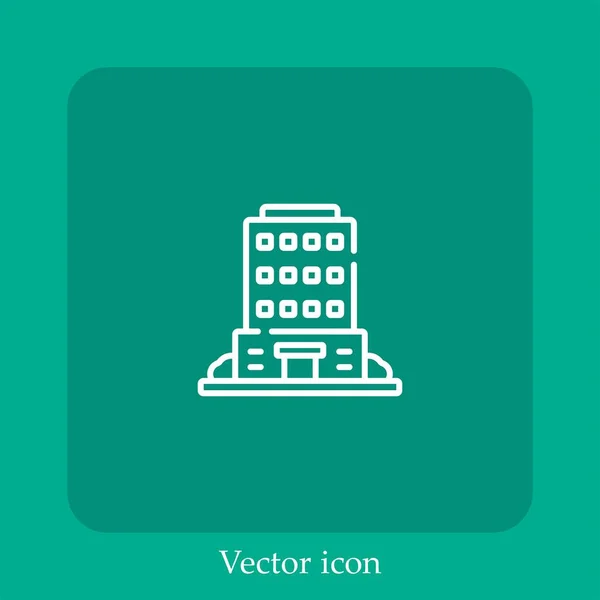 Office Vektor Icon Lineare Icon Line Mit Editierbarem Strich — Stockvektor