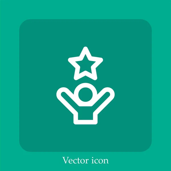 Talent Vector Icon Linear Icon Line Editable Stroke — Stock Vector