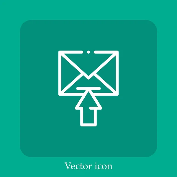 Vektor Symbol Linear Icon Line Mit Editierbarem Strich Hochladen — Stockvektor