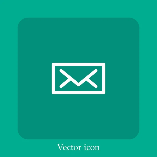 Mail Vektor Symbol Lineare Icon Line Mit Editierbarem Strich — Stockvektor