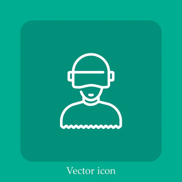 Hair Salon Vector Icon Linear Icon Line Editable Stroke — Stock Vector