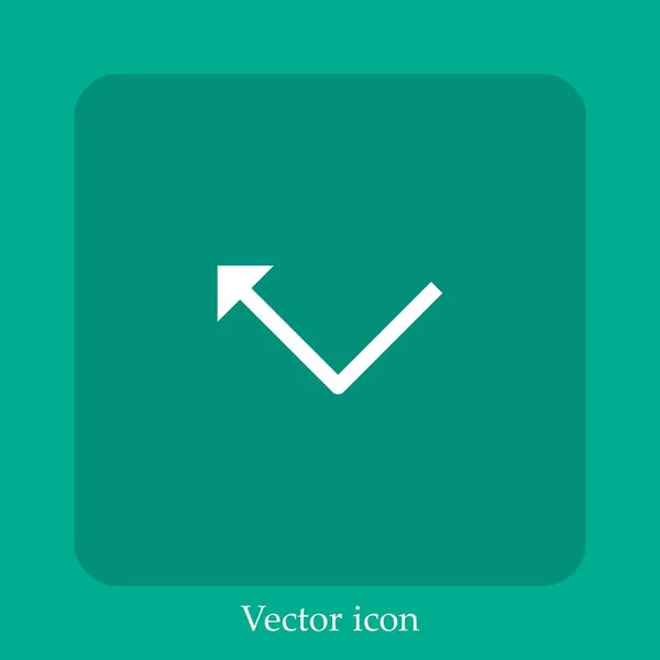 Verpasste Anrufvektorsymbol Lineare Icon Line Mit Editierbarem Strich — Stockvektor