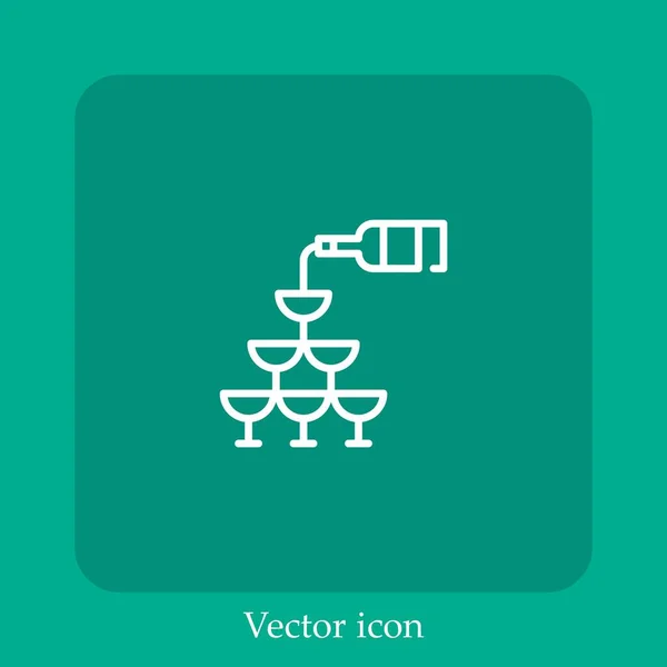 Gafas Icono Vectorial Icon Line Lineal Con Carrera Editable — Archivo Imágenes Vectoriales
