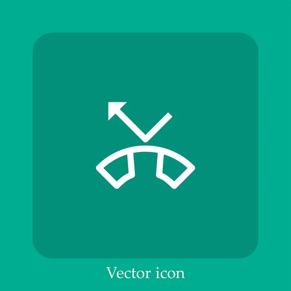 Verpasste Anrufvektorsymbol Lineare Icon Line Mit Editierbarem Strich — Stockvektor