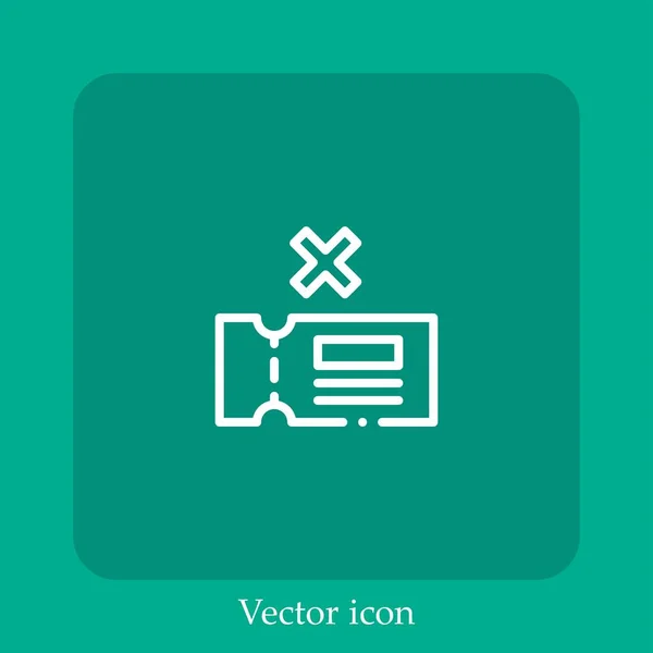 Kein Vektorsymbol Lineare Symbol Linie Mit Editierbarem Strich — Stockvektor