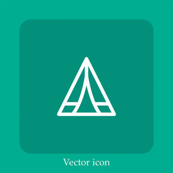 Icono Del Vector Tienda Icon Line Lineal Con Carrera Editable — Vector de stock