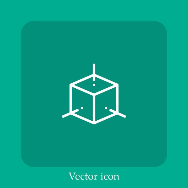 Icono Vectorial Icono Lineal Línea Con Carrera Editable — Archivo Imágenes Vectoriales