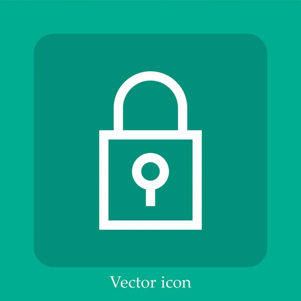Lock Vector Icon Lineare Icon Line Mit Editierbarem Strich — Stockvektor
