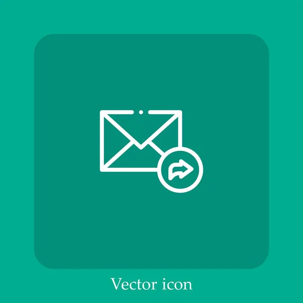 Mail Vektor Symbol Lineare Icon Line Mit Editierbarem Strich — Stockvektor