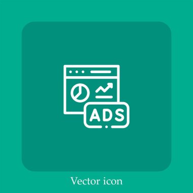 ad vektör doğrusal simgesi. Düzenlenebilir vuruş çizgisi