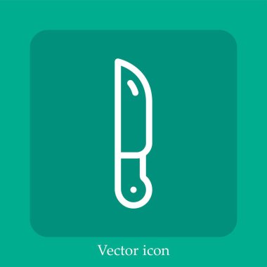 bıçak vektör doğrusal simgesi. Düzenlenebilir vuruş çizgisi