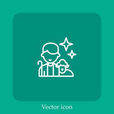 Shepherd vector icon linear icon.Line with Editable stroke vector