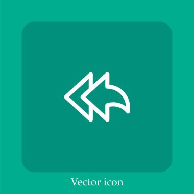 Tüm vektör simgesi doğrusal simgesine cevap ver. Düzenlenebilir vuruş ile satır