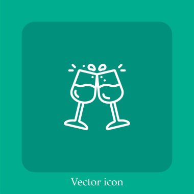 düzenlenebilir vuruşla birlikte doğrusal vektör simgesini destekle