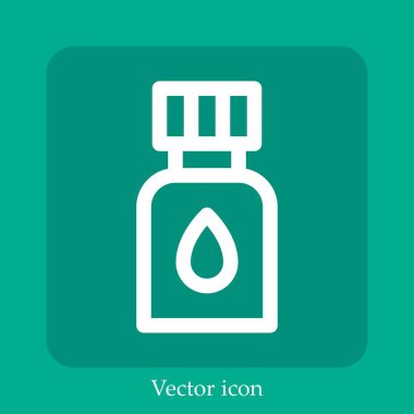 temel yağ vektörü simgesi doğrusal simgesi. Düzenlenebilir vuruş ile çizgi