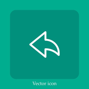 Yanıt vektör doğrusal simgesi. Düzenlenebilir vuruş ile satır