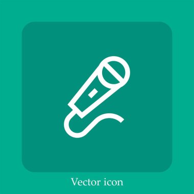 Vektör simgesi doğrusal simgesi söyle. Düzenlenebilir vuruş ile satır