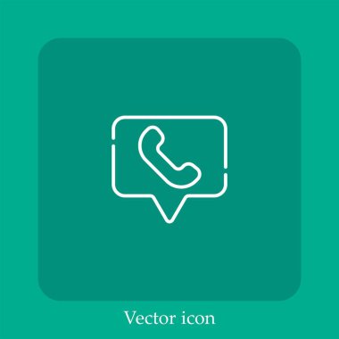 Sohbet vektörü doğrusal simgesi. Düzenlenebilir vuruş ile satır