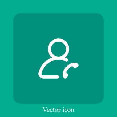 Arama vektörü doğrusal simgesini sonlandır. Düzenlenebilir vuruş ile satır