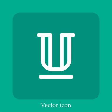 altı çizili vektör doğrusal simgesi. Düzenlenebilir vuruş ile çizgi