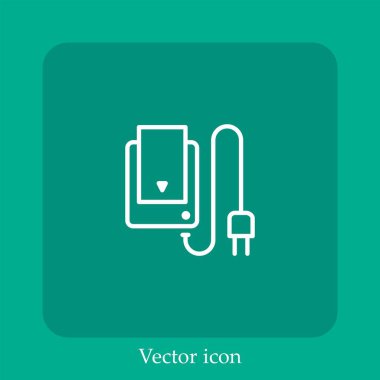 vektör doğrusal simgesini yükle. Düzenlenebilir vuruş ile çizgi