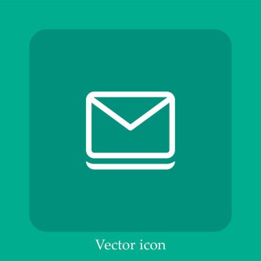 zarf vektör simgesi doğrusal simgesi. Düzenlenebilir vuruş ile satır