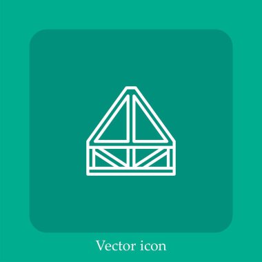 kiriş vektör doğrusal simgesi. Düzenlenebilir vuruş çizgisi