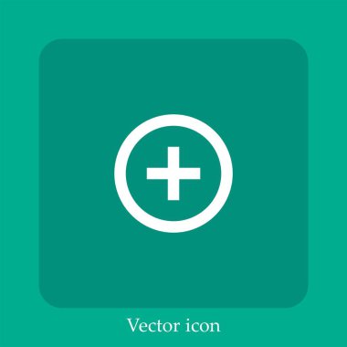 vektör simgesi doğrusal simge ekle. Düzenlenebilir vuruş ile satır