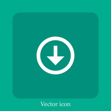 Vektör simgesi doğrusal simgesi indir. Düzenlenebilir vuruş ile satır