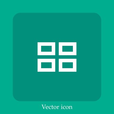 menü vektör doğrusal simgesi. Düzenlenebilir vuruş ile satır