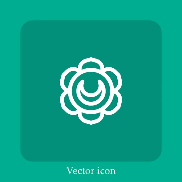 Svadhishthana Icône Vectorielle Icône Linéaire Ligne Avec Trait Modifiable — Image vectorielle