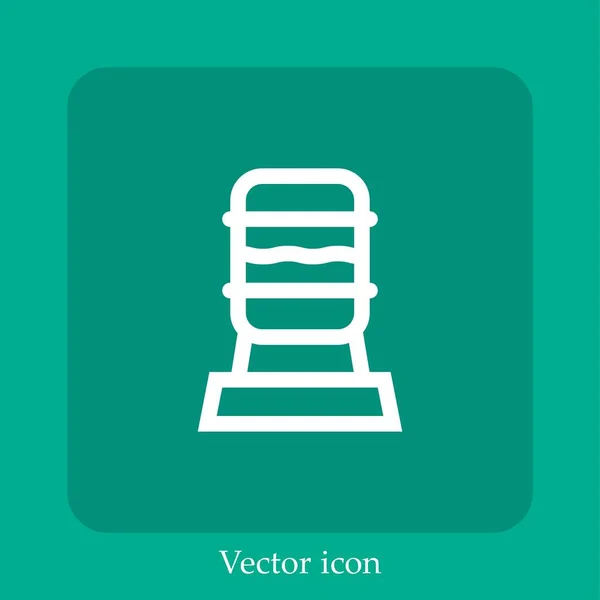Wasservektorsymbol Linear Icon Line Mit Editierbarem Strich — Stockvektor