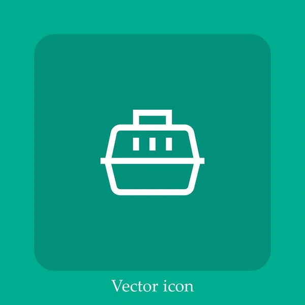 Vector Portador Icono Lineal Icon Line Con Carrera Editable — Vector de stock