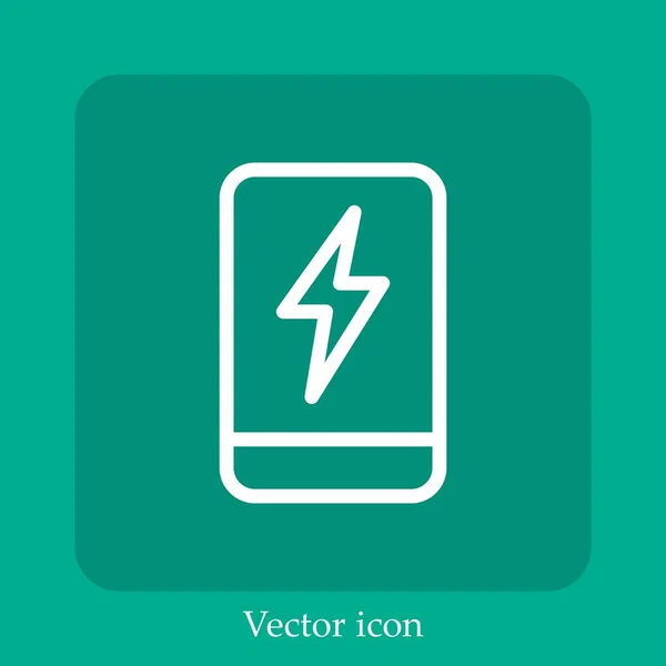 Mobiles Vektorsymbol Lineare Icon Line Mit Editierbarem Strich — Stockvektor