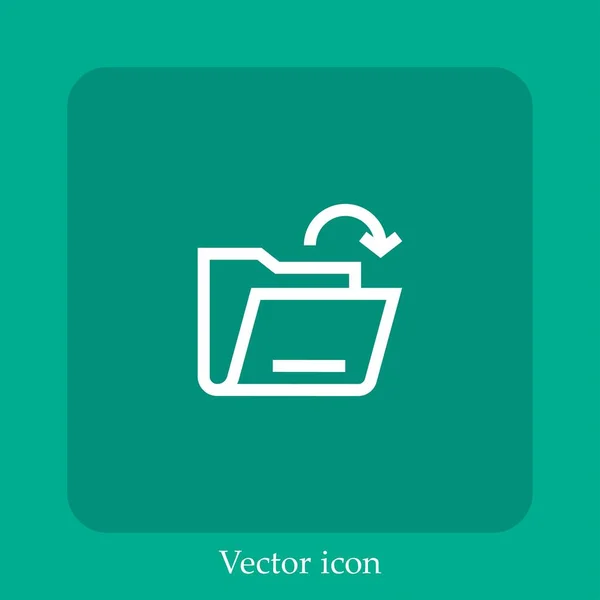 Icône Vectorielle Ouverte Icône Linéaire Ligne Avec Trait Modifiable — Image vectorielle