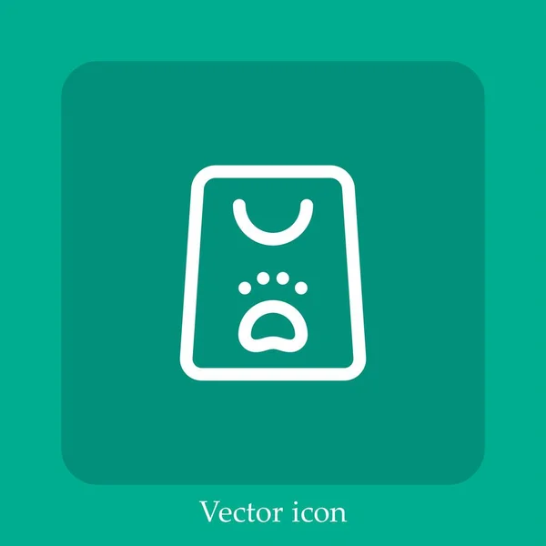 Tienda Mascotas Icono Vectorial Icon Line Lineal Con Carrera Editable — Vector de stock