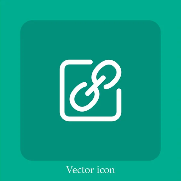 Compartilhar Ícone Vetor Link Linear Icon Line Com Curso Editável — Vetor de Stock