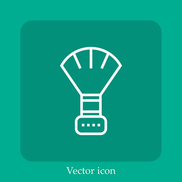 Ícone Vetor Escova Barbear Linear Icon Line Com Curso Editável — Vetor de Stock