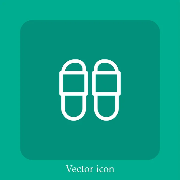 Sapatos Ícone Vetor Linear Icon Line Com Curso Editável — Vetor de Stock