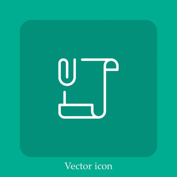 Icono Vector Fijación Icon Line Lineal Con Carrera Editable — Vector de stock