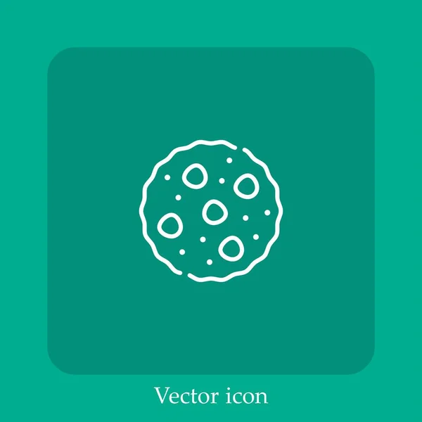 Cookies Vektor Symbol Lineare Icon Line Mit Editierbarem Strich — Stockvektor