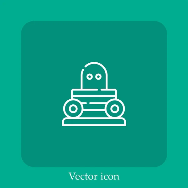 Ícone Vetor Fantasma Linear Icon Line Com Curso Editável —  Vetores de Stock