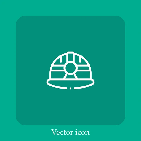 Miner Vektor Symbol Lineare Icon Line Mit Editierbarem Strich — Stockvektor