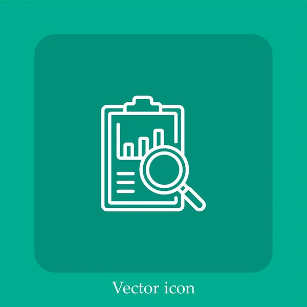 Datenanalyse Vektor Symbol Lineare Icon Line Mit Editierbarem Strich — Stockvektor