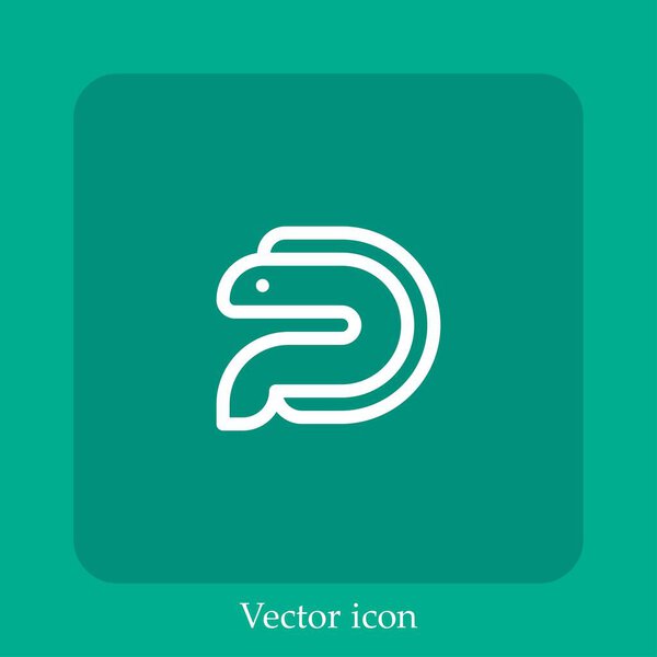 eel vector icon linear icon.Line with Editable stroke