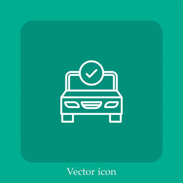 Lineares Vektor Symbol Mit Editierbarem Strich — Stockvektor