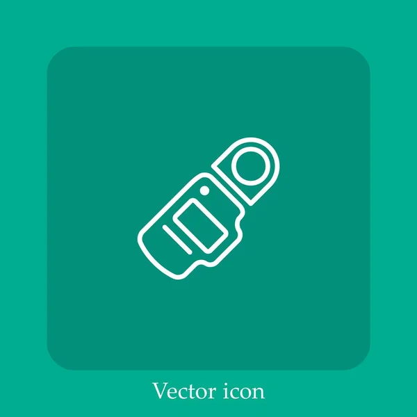 Icono Vector Iluminación Icon Line Lineal Con Carrera Editable — Vector de stock