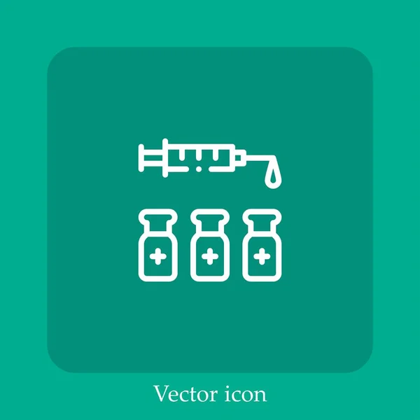 Chemie Vektor Symbol Linear Icon Line Mit Editierbarem Strich — Stockvektor