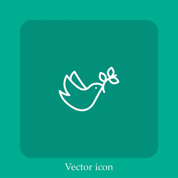 Ícone Vetor Fantasma Santo Linear Icon Line Com Curso Editável — Vetor de Stock