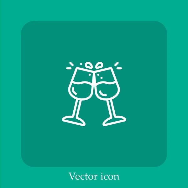 Jubelt Vektor Symbol Lineare Icon Line Mit Editierbarem Strich — Stockvektor